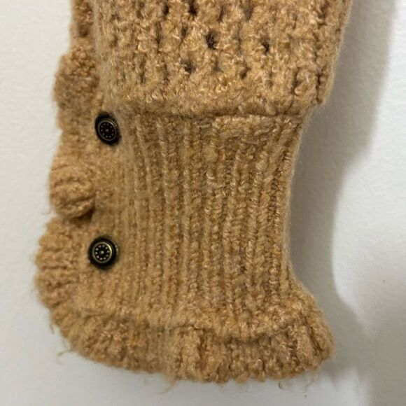 Free People Care FP Snowdrift Pullover Sweater in Camel Heather Size small new - Picture 12 of 13